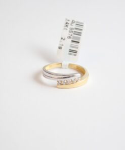 14K ARANY NŐI GYŰRŰ CIRKÓNIA KŐVEL 58-as méret