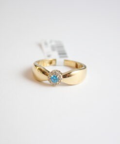 14K ARANY NŐI GYŰRŰ CIRKÓNIA KŐVEL 55-ös méret