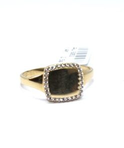 14K ARANY NŐI GYŰRŰ CIRKÓNIA GYŰRŰ 62-es méret